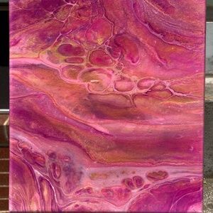 Solaruppras 8"x10" Painting by Color Fluent Art (Pink/Gold)